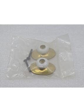 Lot Of 2 Vtg Hardware Keefer Brass Co N10237 Ceramic Cabinet Knob/Brass PlateNOS